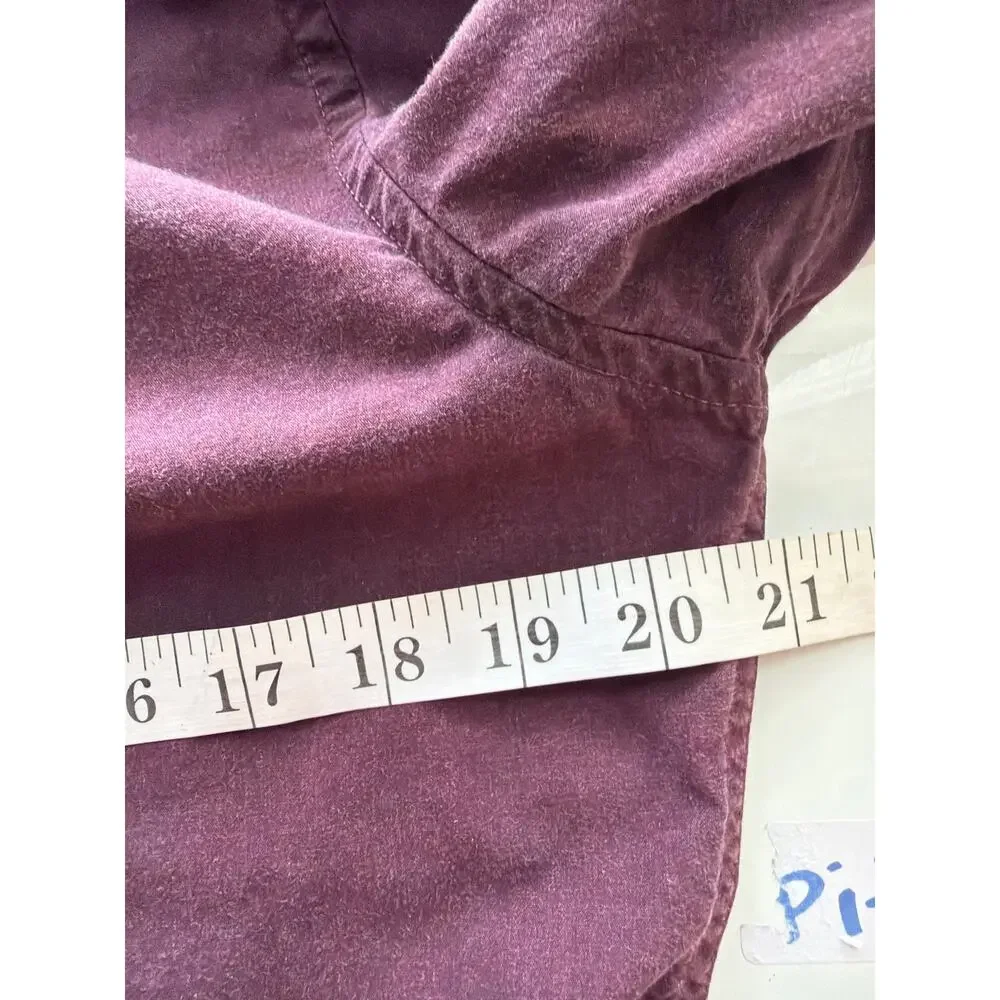 Banana Republic Mens Size M Fit Long Sleeve Button Shirt 100% Cotton burgundy